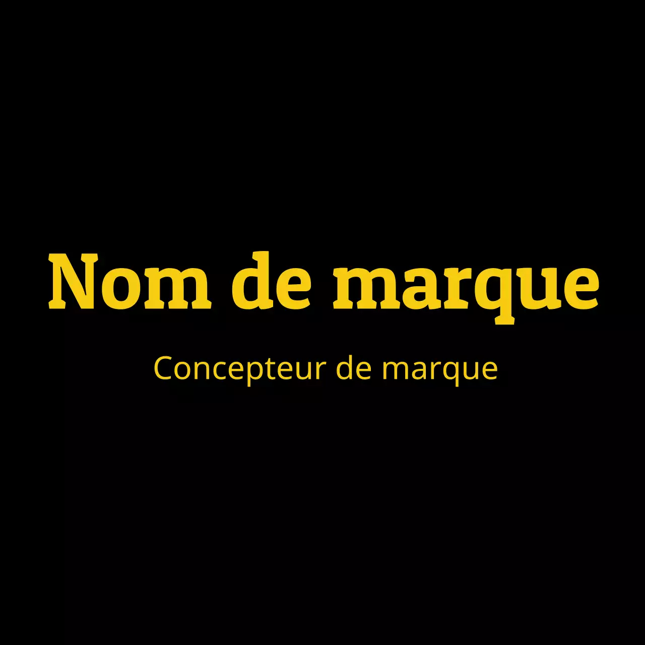 Une image de marque noire et simple