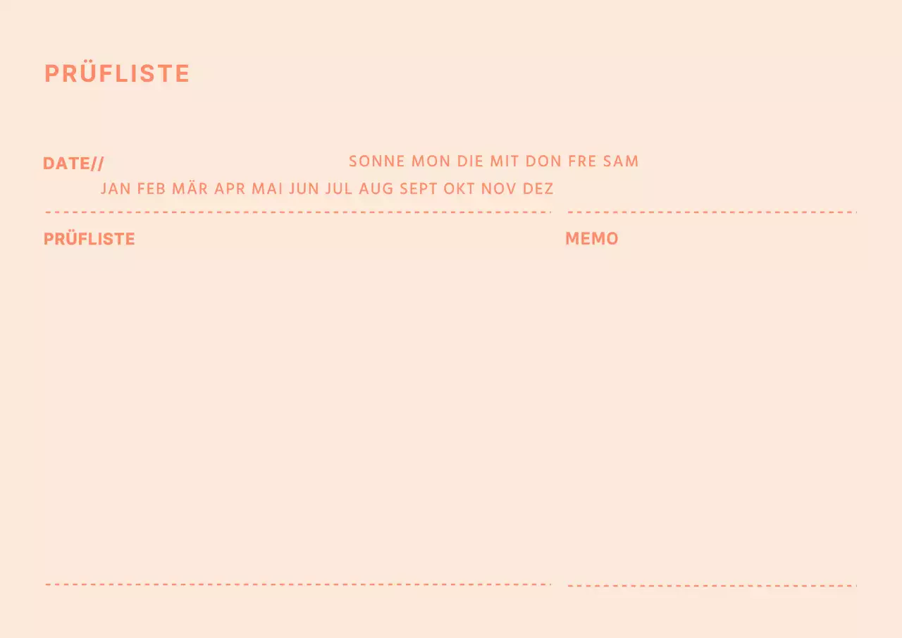 Gepunktete Checkliste mit orangem, einfachem Konzept