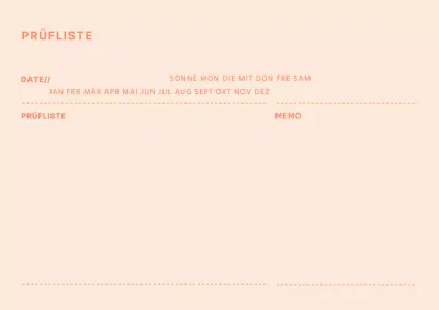 Gepunktete Checkliste mit orangem, einfachem Konzept