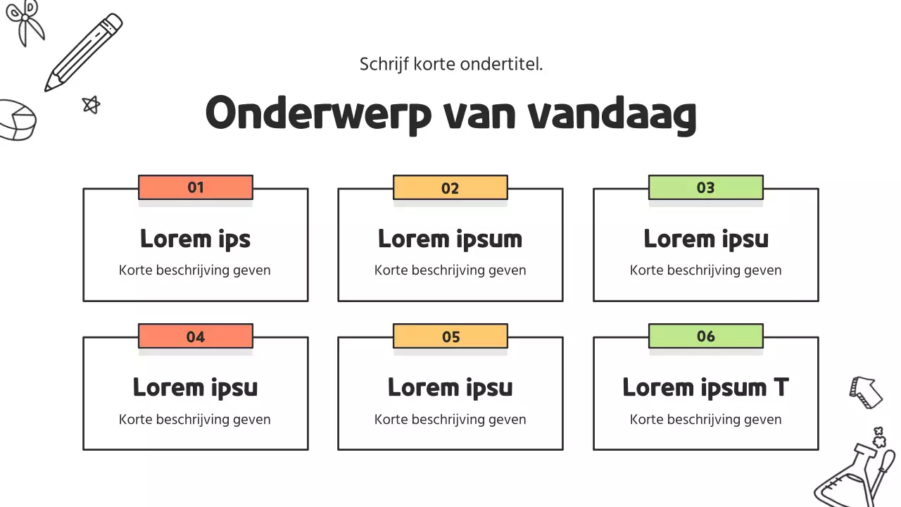 Een schattig cv voor basisschoolleraren in wit en geel