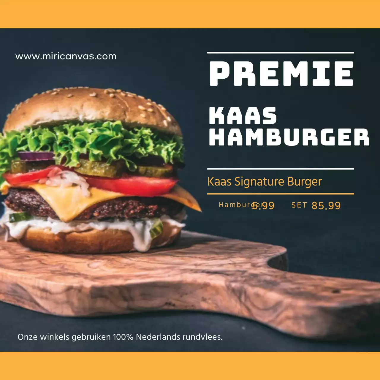 Premium handgemaakte hamburgers Cheeseburgers Promoot je eigen hamburger