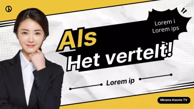 Informatief met een geel cartoonthema