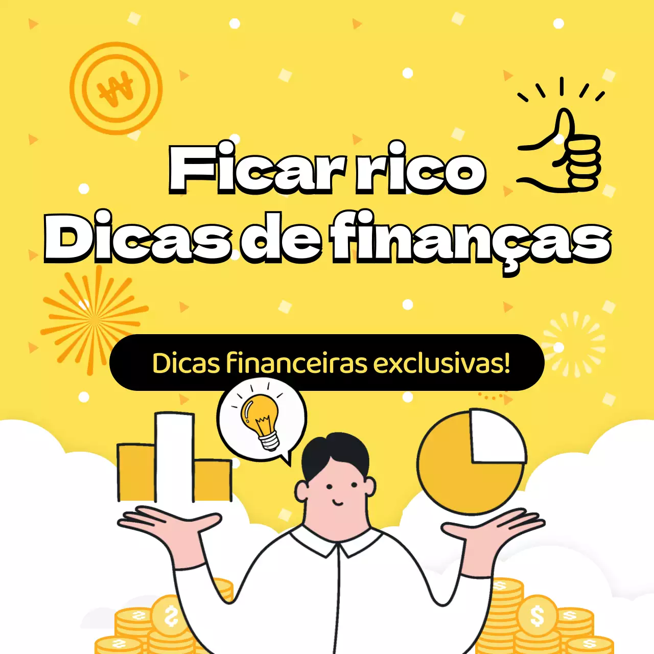 Conselhos financeiros destacados a amarelo