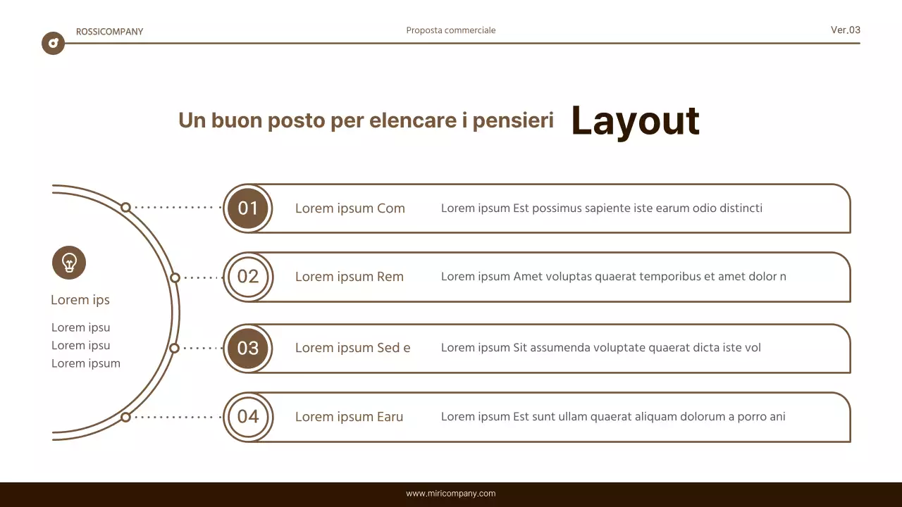 Semplice relazione di evidenziazione del testo in marrone e bianco