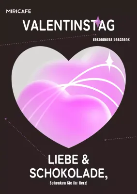 Valentinstag in braunen und rosa Herzen