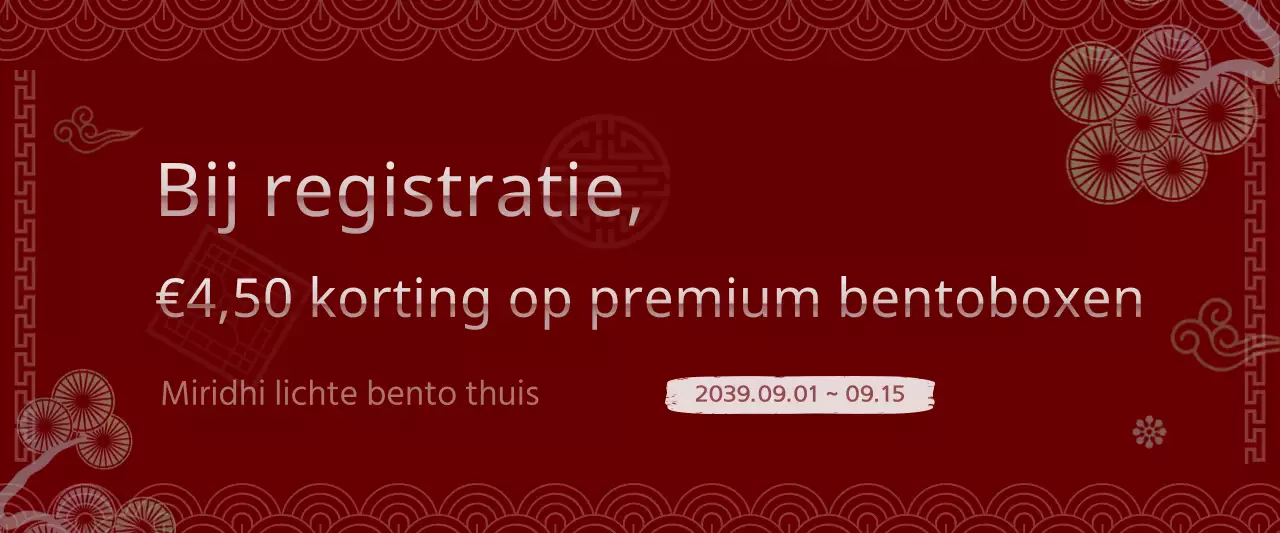 Korting op traditionele rode en witte Koreaanse concept bentodozen