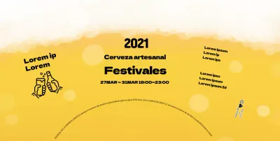 Espuma amarilla ilustración fiesta de la cerveza artesana