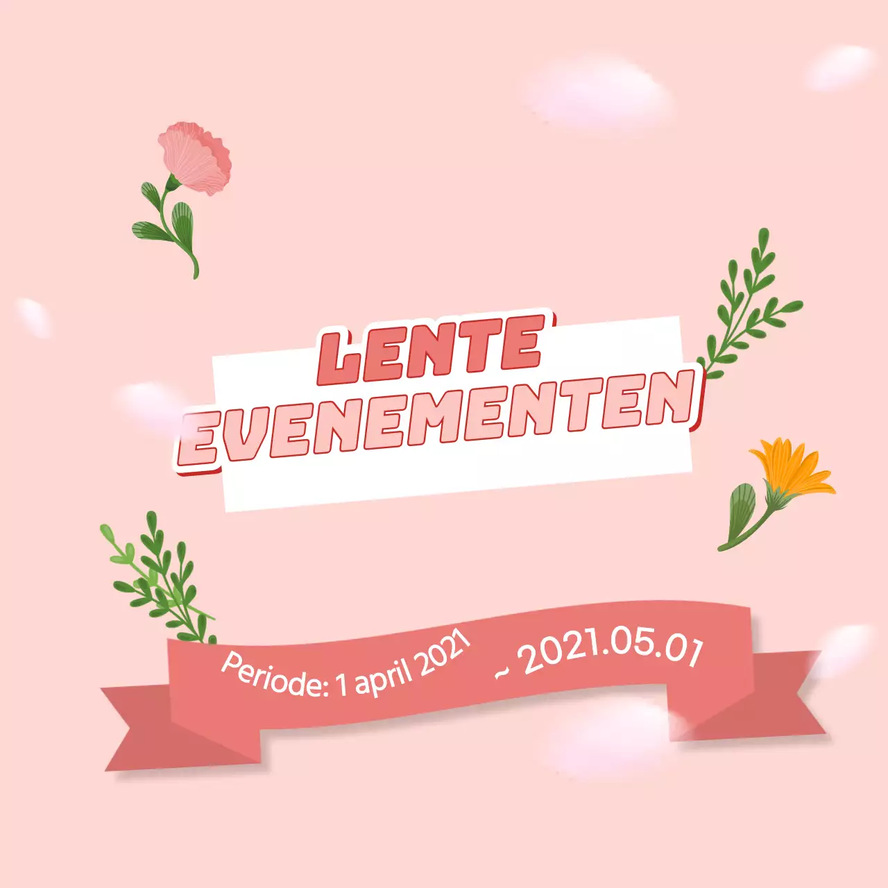 Een schattig lente-evenement in roze