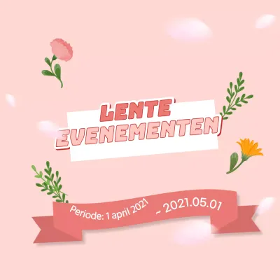 Een schattig lente-evenement in roze