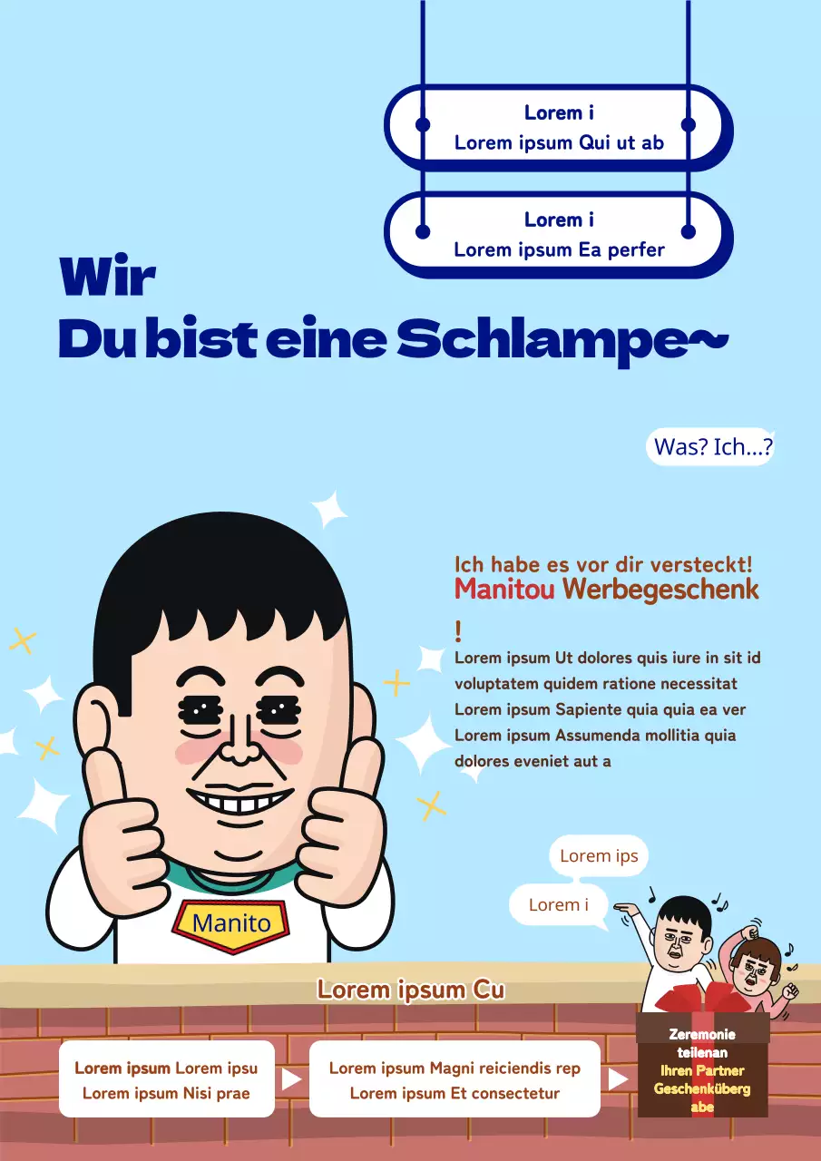 Ein Leitfaden für Ferienveranstaltungen in Manitou mit lustigen Postkartenillustrationen