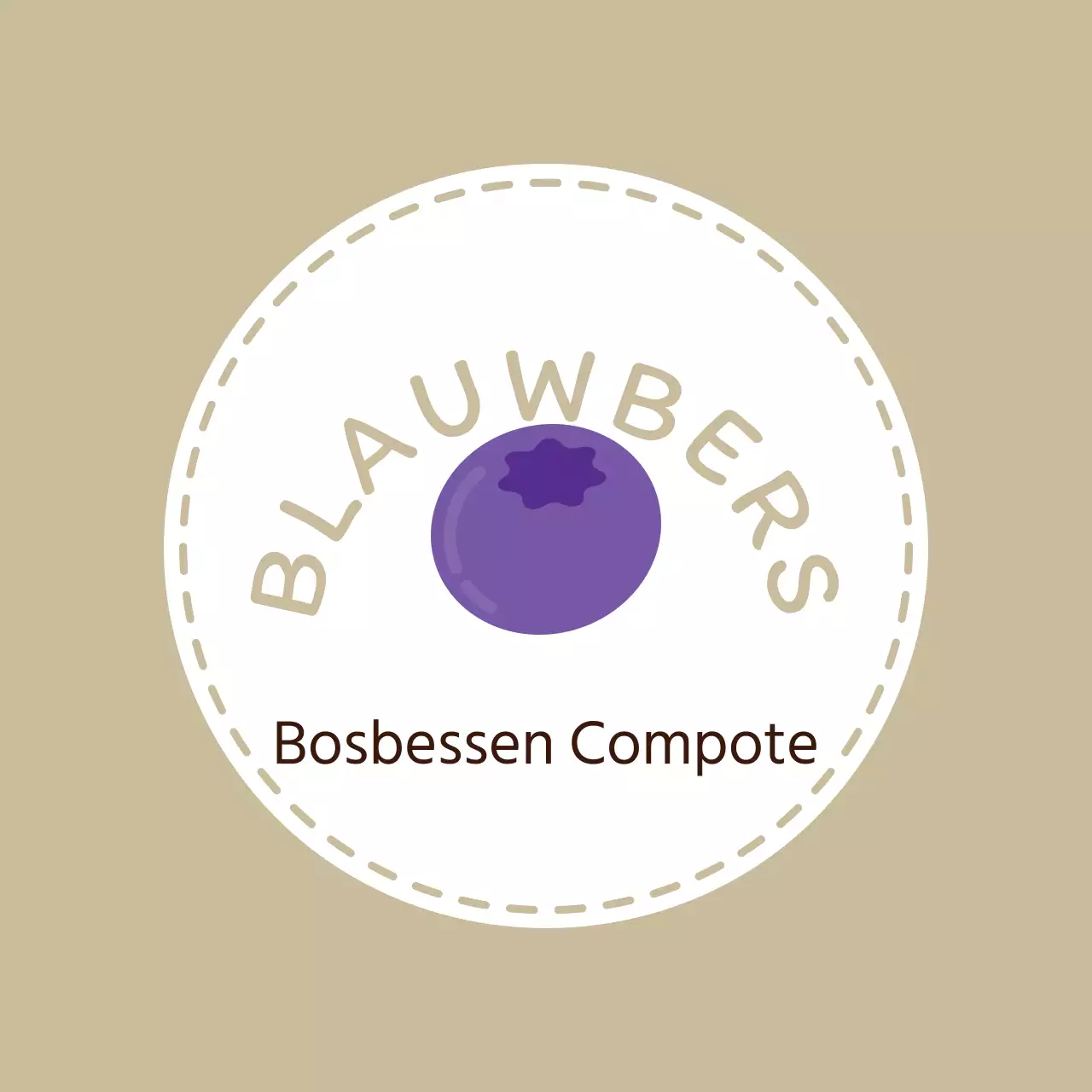 Een beige, sentimenteel café-etiket