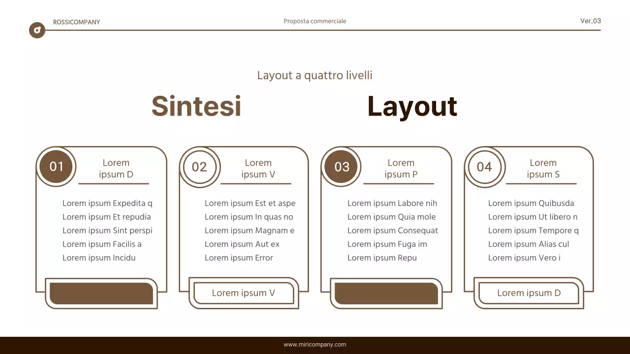 Semplice relazione di evidenziazione del testo in marrone e bianco