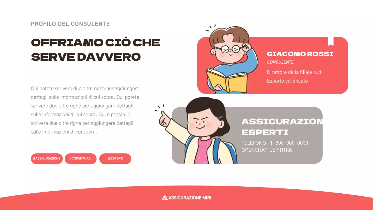 Simpatica proposta di assicurazione per bambini in rosa