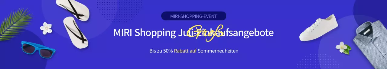 Bewerben Sie Ihr Sommer-Shopping-Event mit einem einfachen blauen Konzept