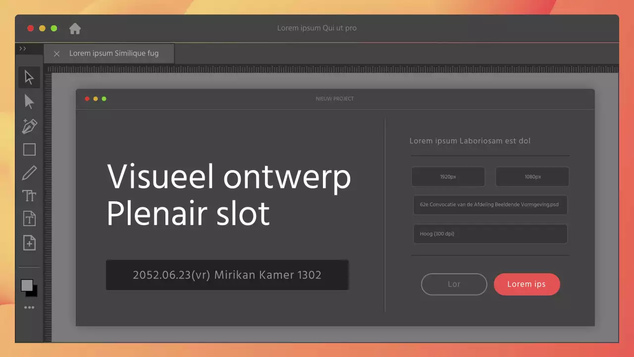 Programmaconcept in grijs en rood Plenaire afsluiting