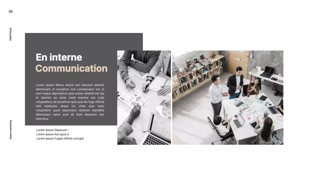 La palette de couleurs neutres beige et rose pâle du bureau de la professionnelle du marketing.