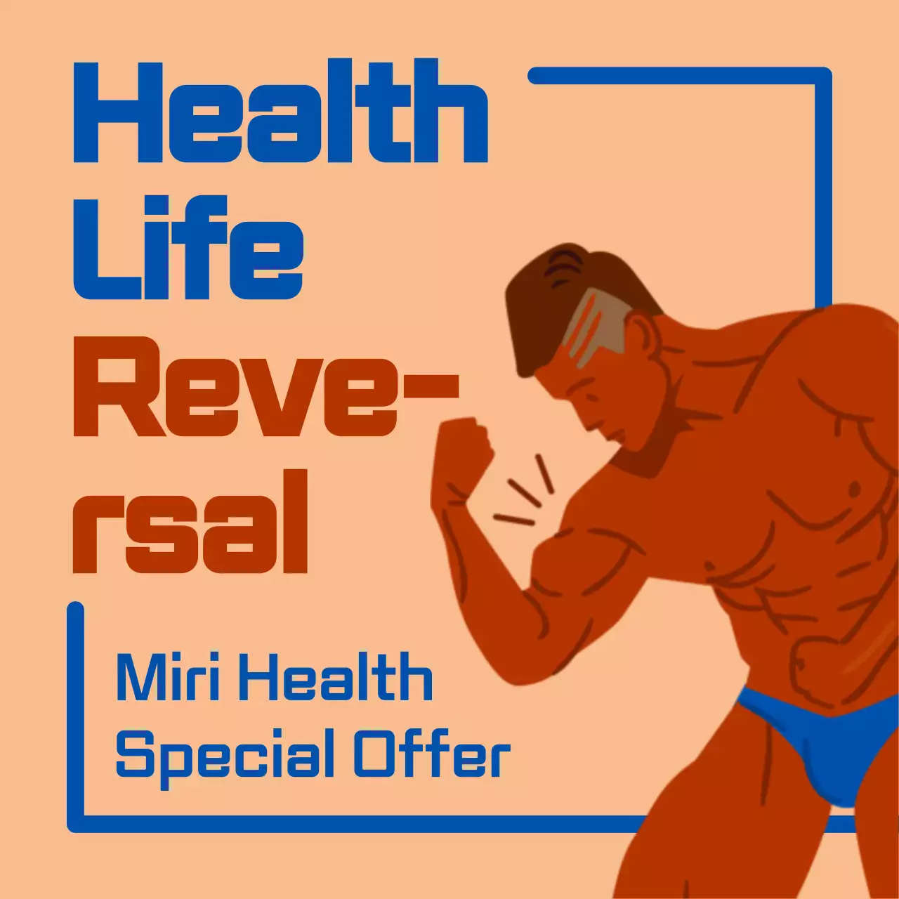 Blue Minimal Gym Promotion Instagram Post