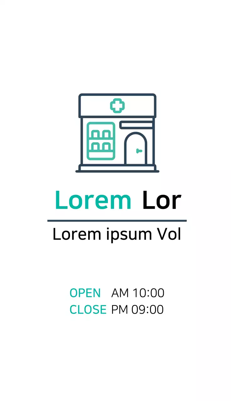 Mint Minimalist Pharmacy Advertisement Business Card