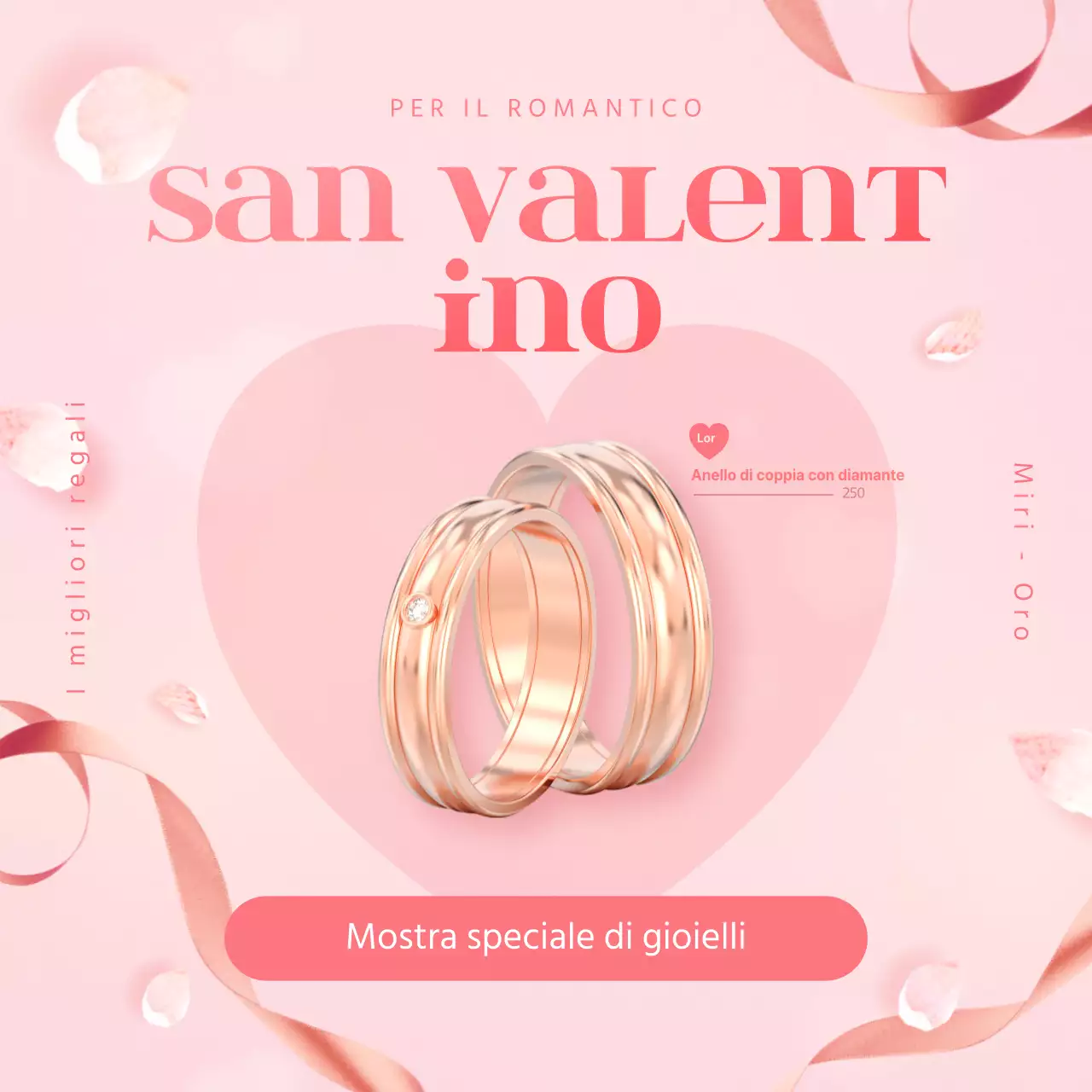 Gioielli rosa di San Valentino