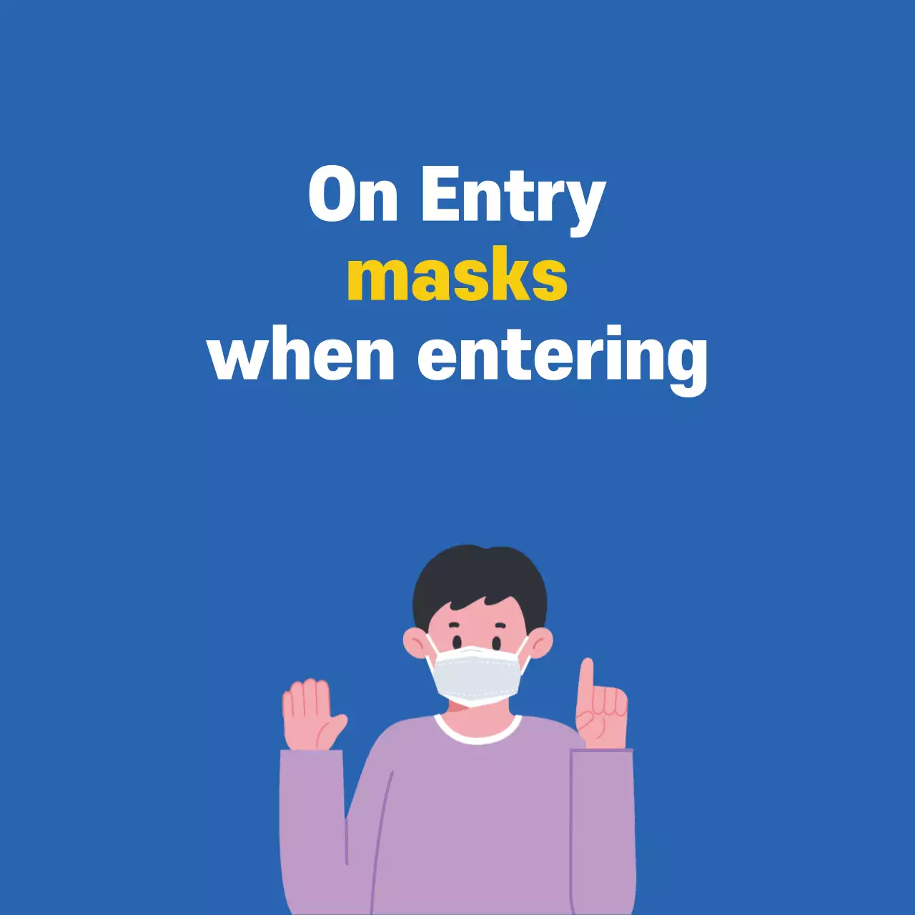 Blue Simple Entry Notice Banner
