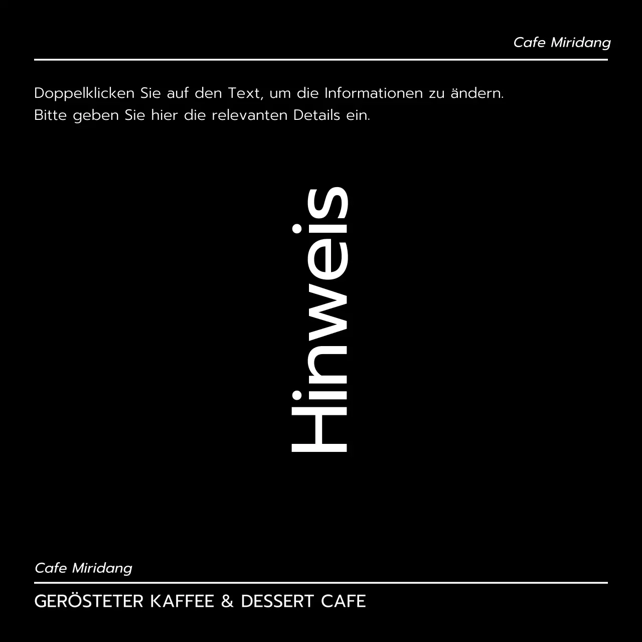 Schwarz und weiß minimalistische Café Bundle Pack