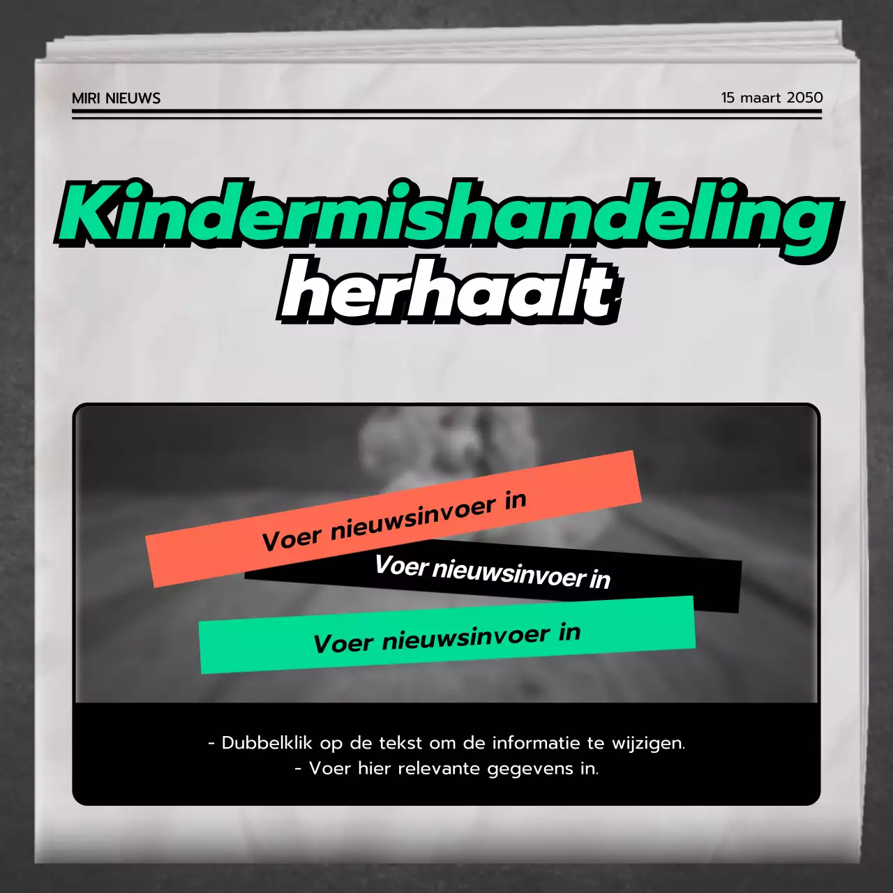Soorten & preventie van kindermishandeling in Groen Grijs Oranje Nieuws Concept