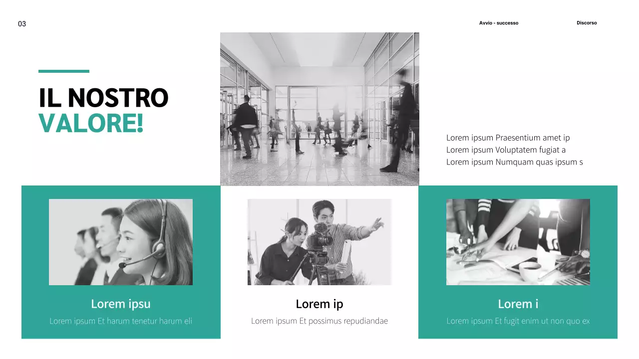 Proposta aziendale di marketing semplice e color menta