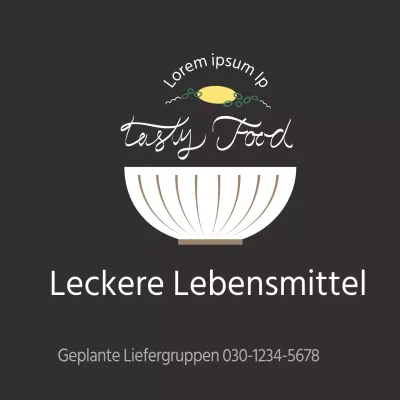 Schwarzer einfacher Reisschüssel Bento Aufkleber