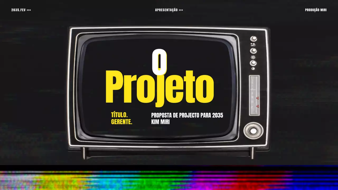 Proposta de vídeo para um conceito de emissão retro colorido