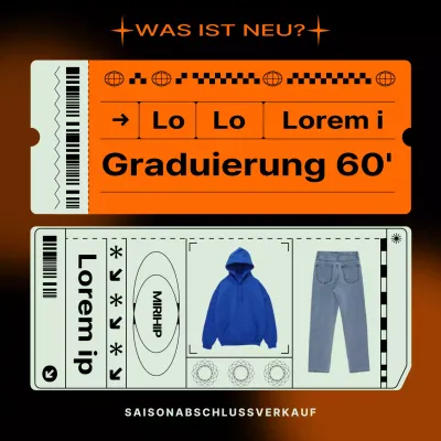 Black and Orange Admissions Graduation Shopping Mall Verkaufsveranstaltung