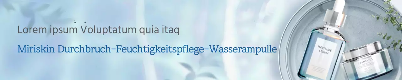 Blaues, frisches Wellenkonzept für die Hautpflege