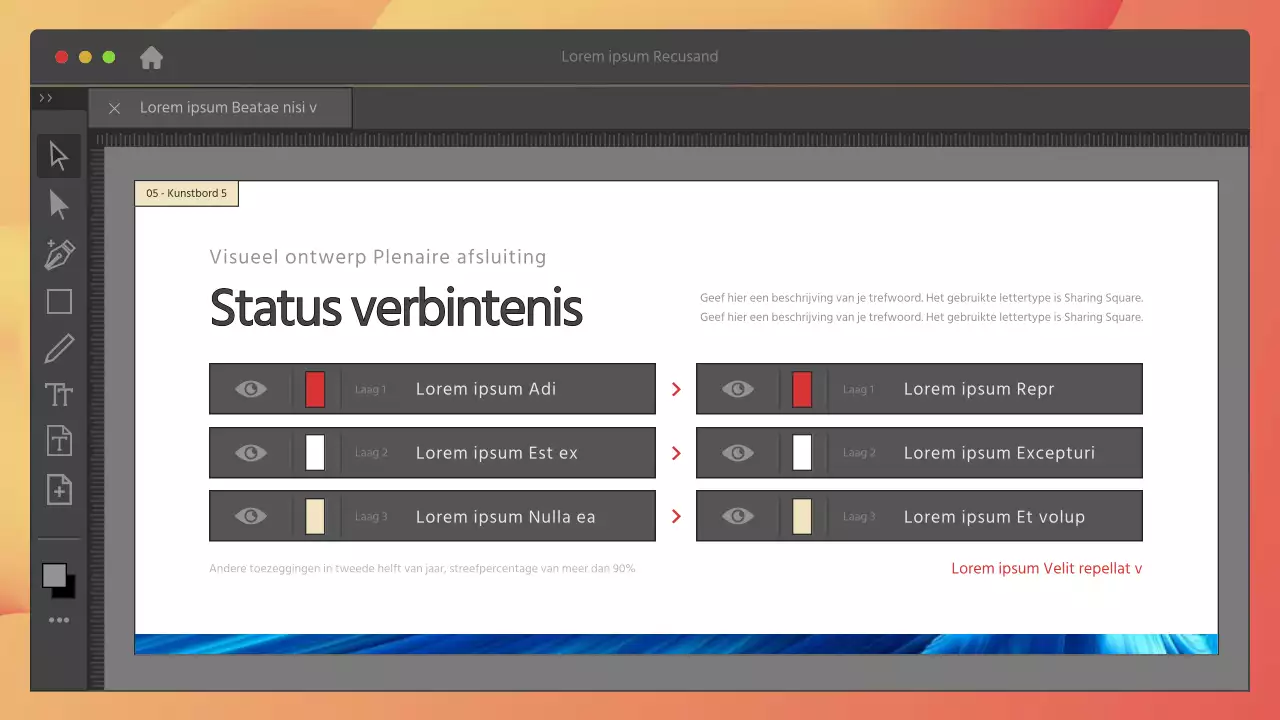 Programmaconcept in grijs en rood Plenaire afsluiting