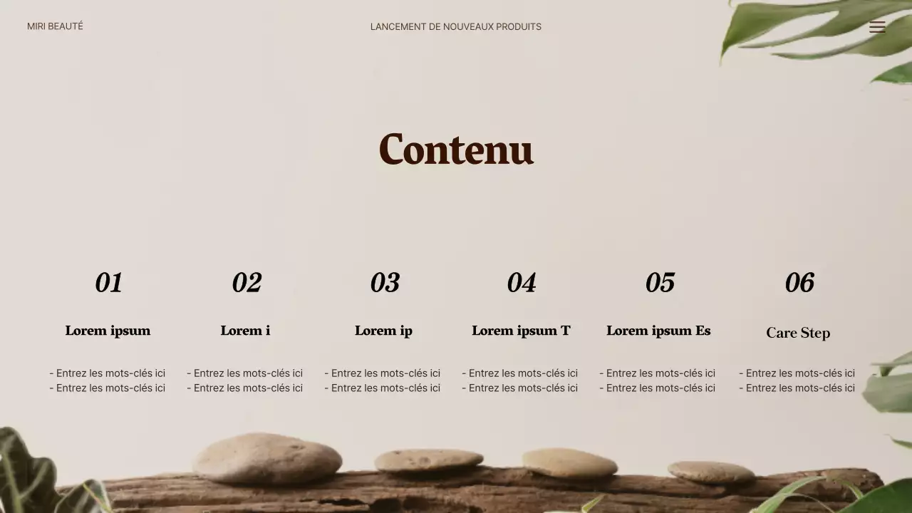 Nouveaux produits capillaires naturels en vert et beige