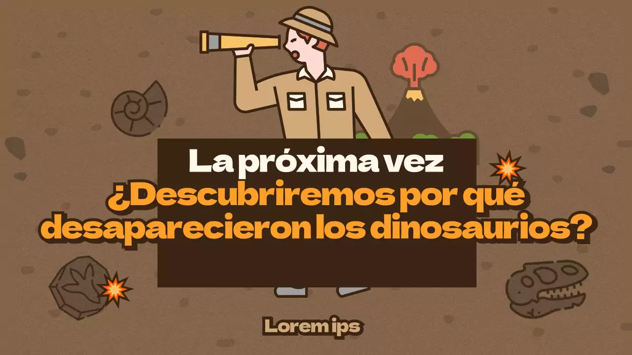 Marrón Exploración Equipo Concepto Lindo Dinosaurio Ilustración Ciencia Tiempo