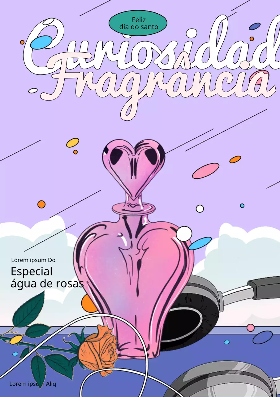 Fragrância de dia para adultos de estilo pop citadino colorido púrpura