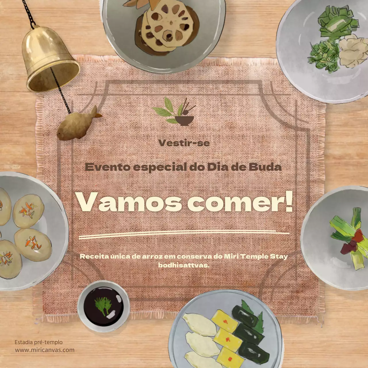 templo castanhomesa de comida receitas temáticasmídias sociaisquadrado