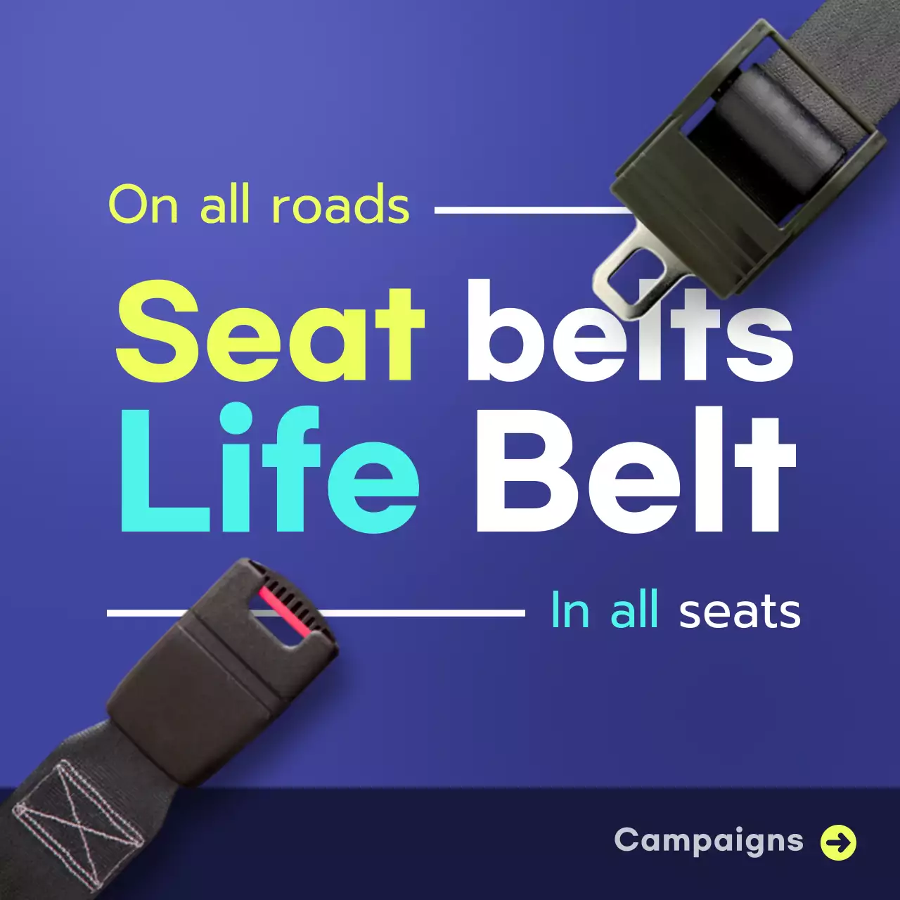 Blue Modern Safety Promotion Instagram Post