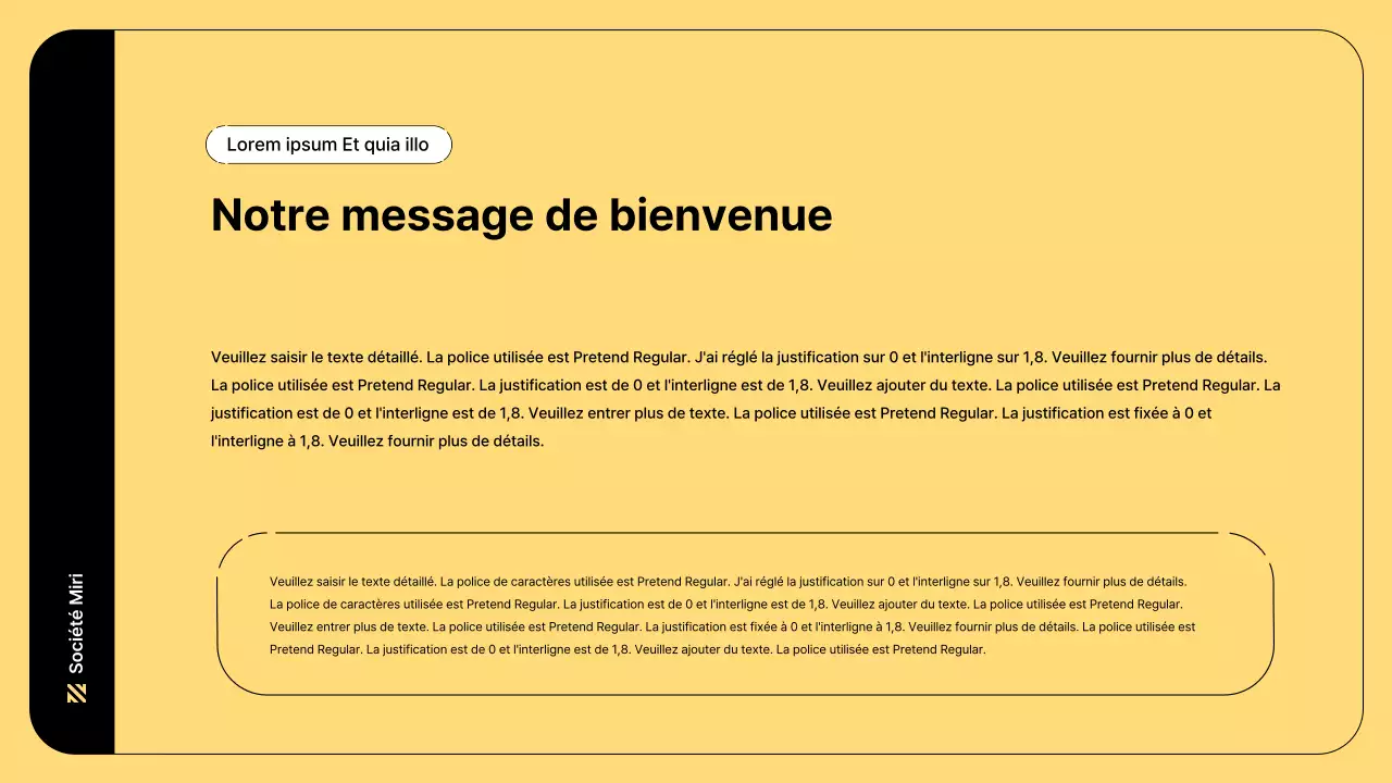 Illustration d'entreprise avec des lignes simples et la couleur jaune