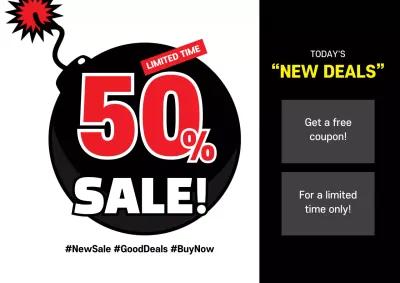 Black Bold Sale Promotion Poster