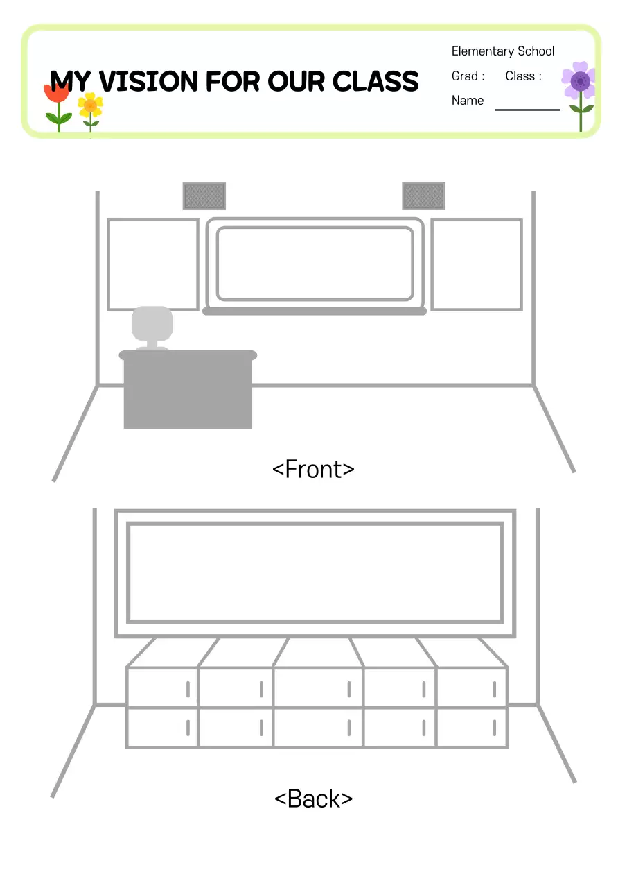 Green Minimal Classroom Planner Poster