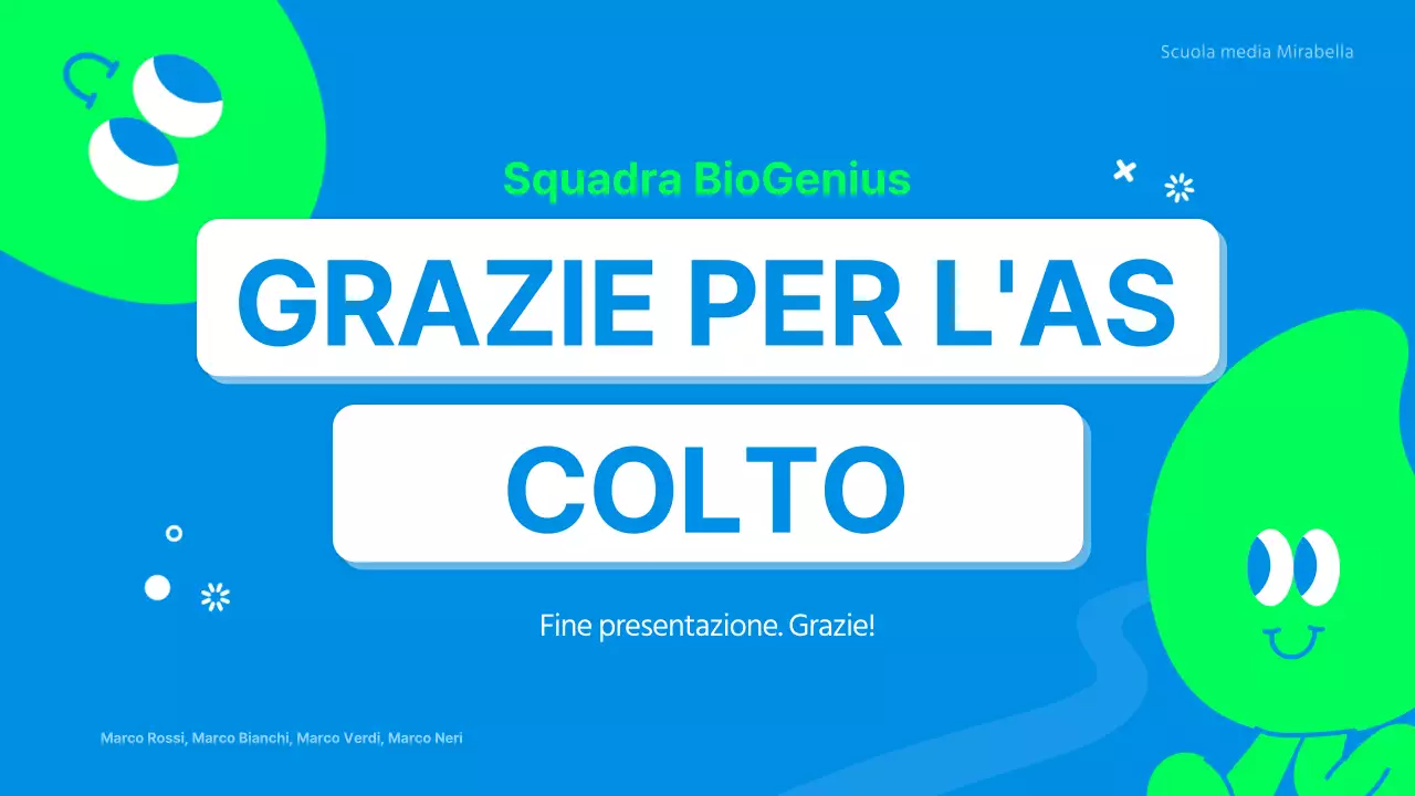 Relazione sull'esperimento scientifico di un personaggio carino in blu e verde lime
