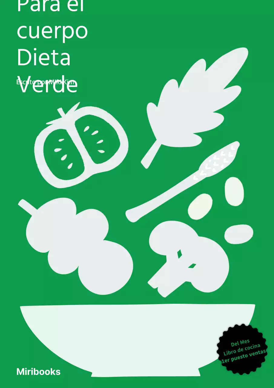 verde simpática ilustración comida verde dieta