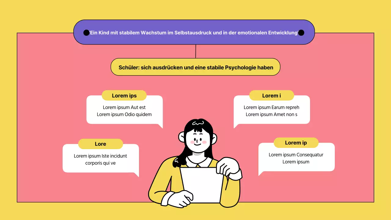 Kunst-Psychotherapie mit Formen in rosa-violetten Tönen Instruktor Syllabus Portfolio Training Instruktor Einführung