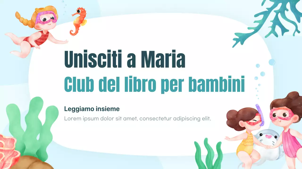 Una colorata e simpatica storia di mare illustrata a lezione di lettura