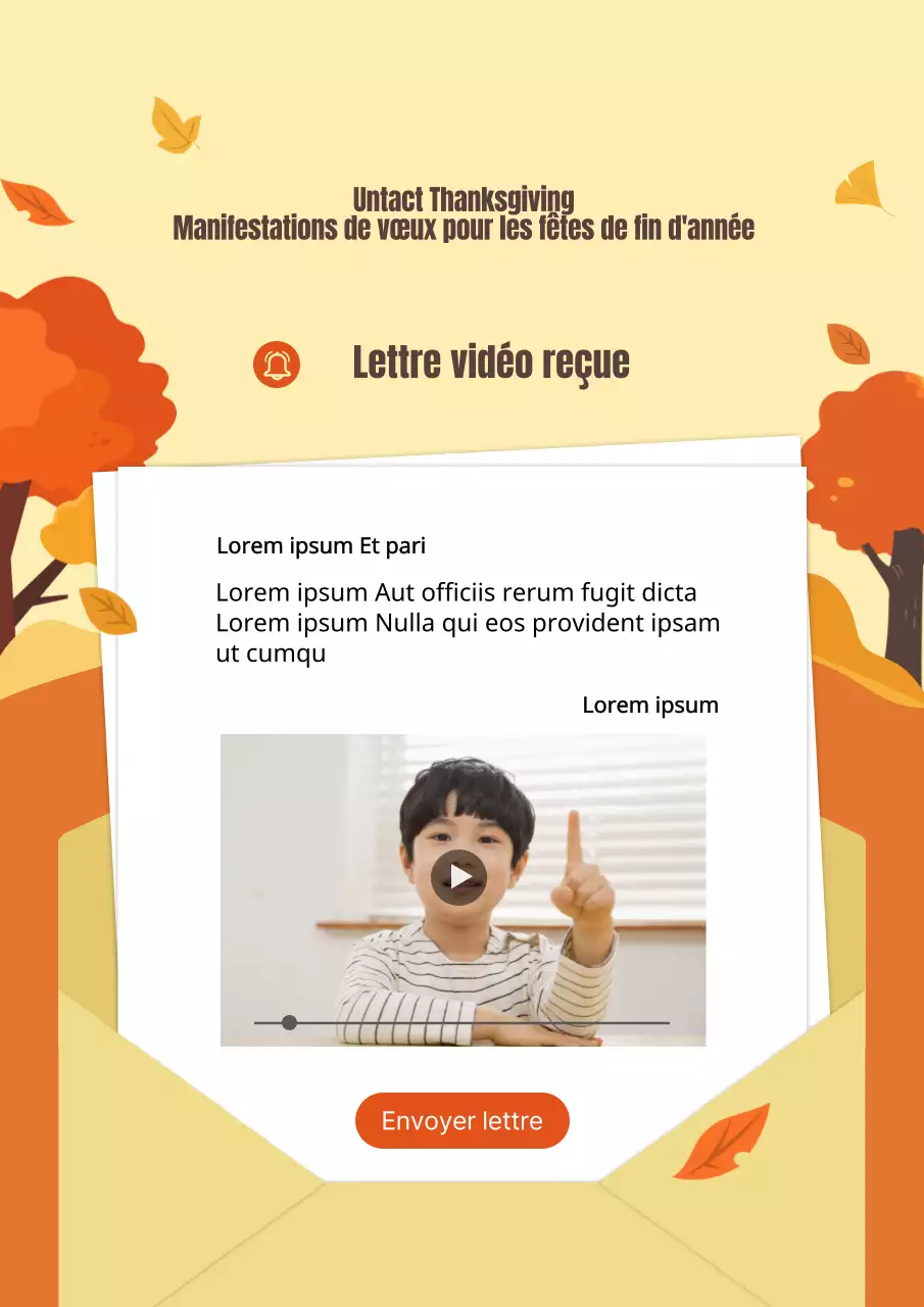 Lettres d'érable jaune d'automneL'événement Obon VideoLetter de Concept