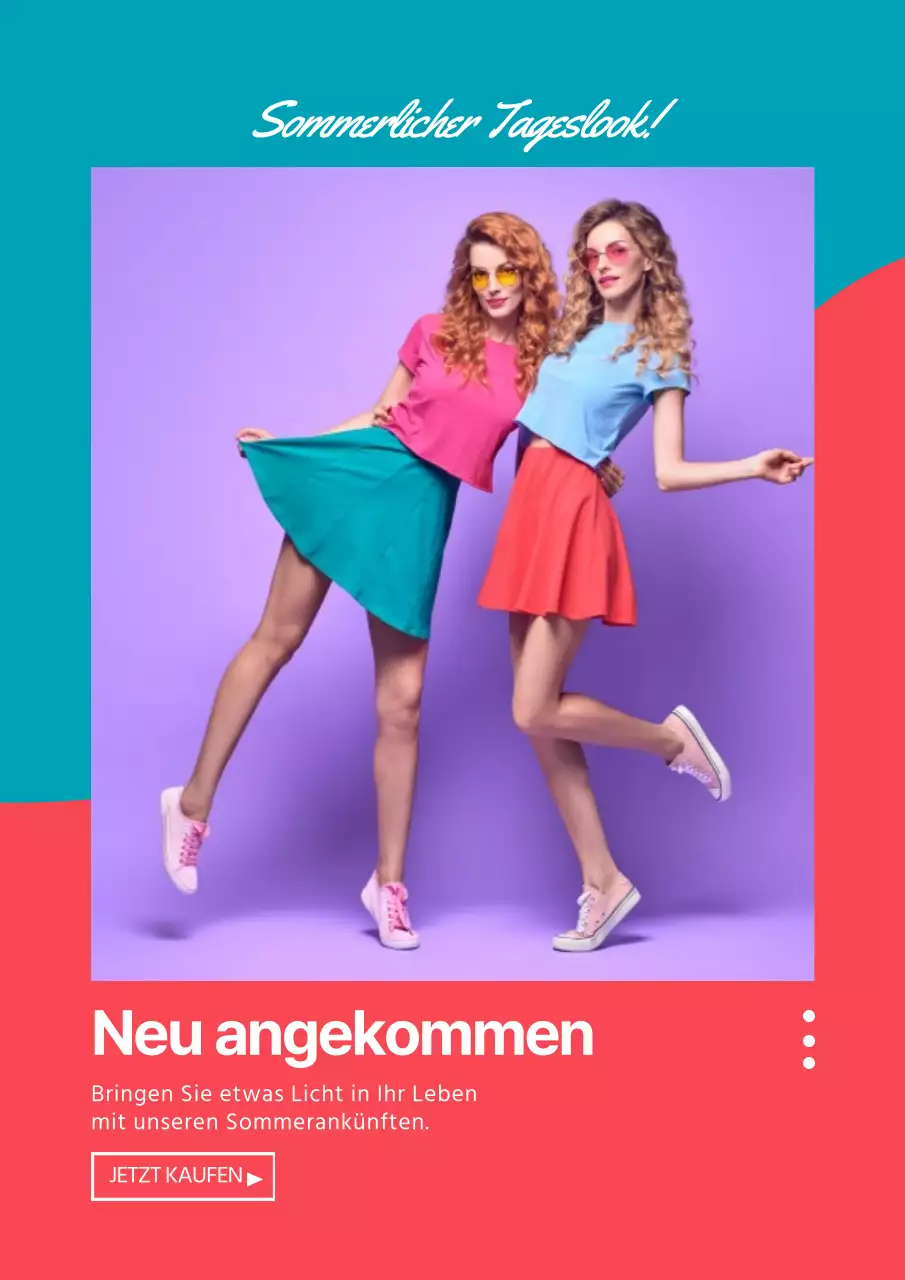 Mehrfarbige einfache Sommerkleidung neues Produkt Werbeplakat