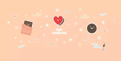 Roze Valentijn Schattige Chocolade Papieren Bekers