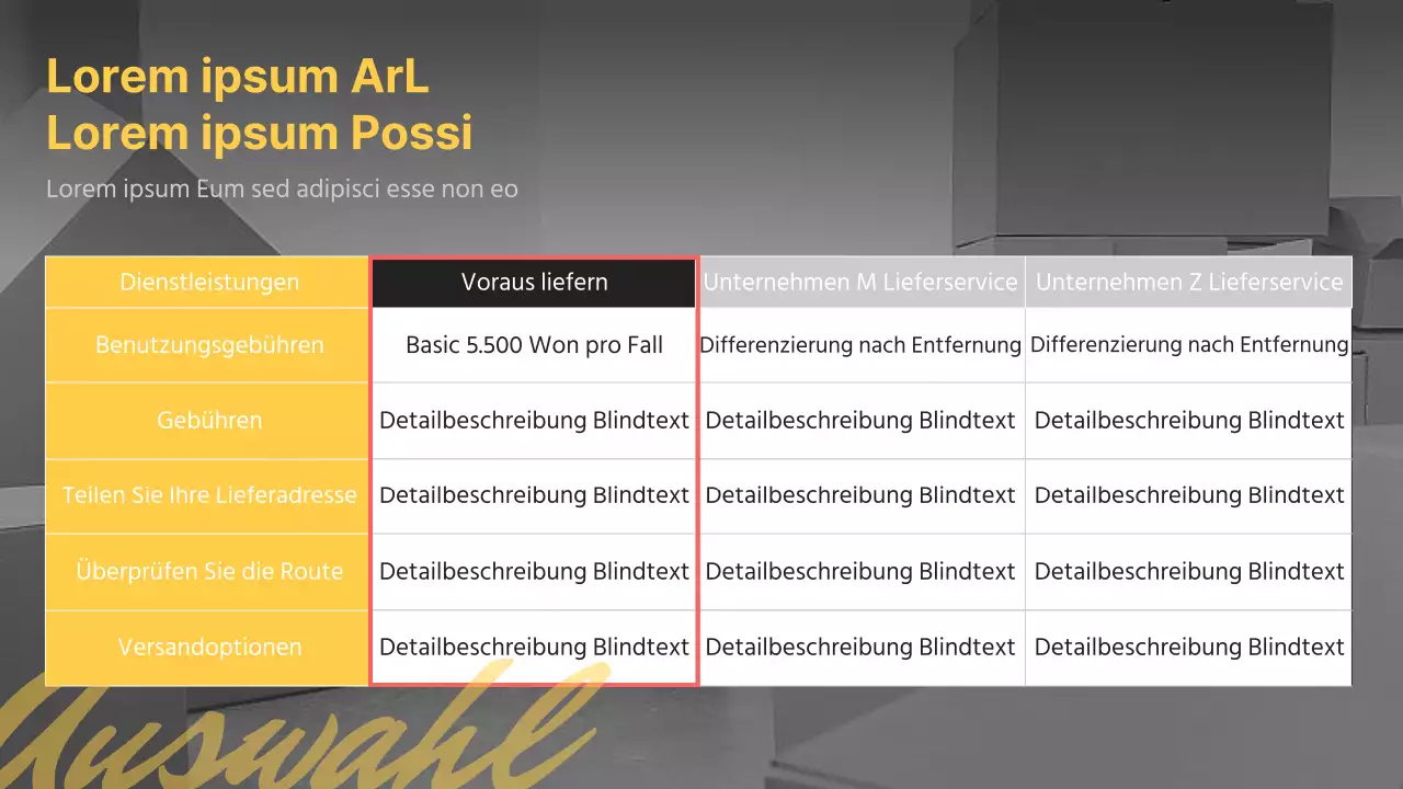 Einführung eines einfachen gelb-schwarzen Schnelldienstes