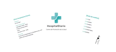 blanco azul logotipo simple hospital