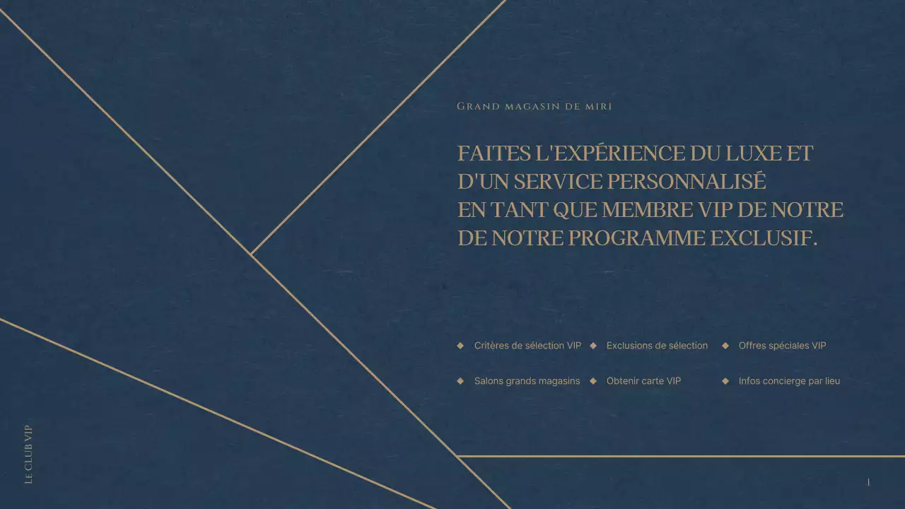 Un luxueux club VIP de grand magasin en rouge et bleu marine